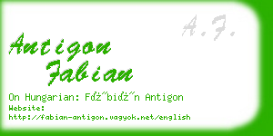 antigon fabian business card